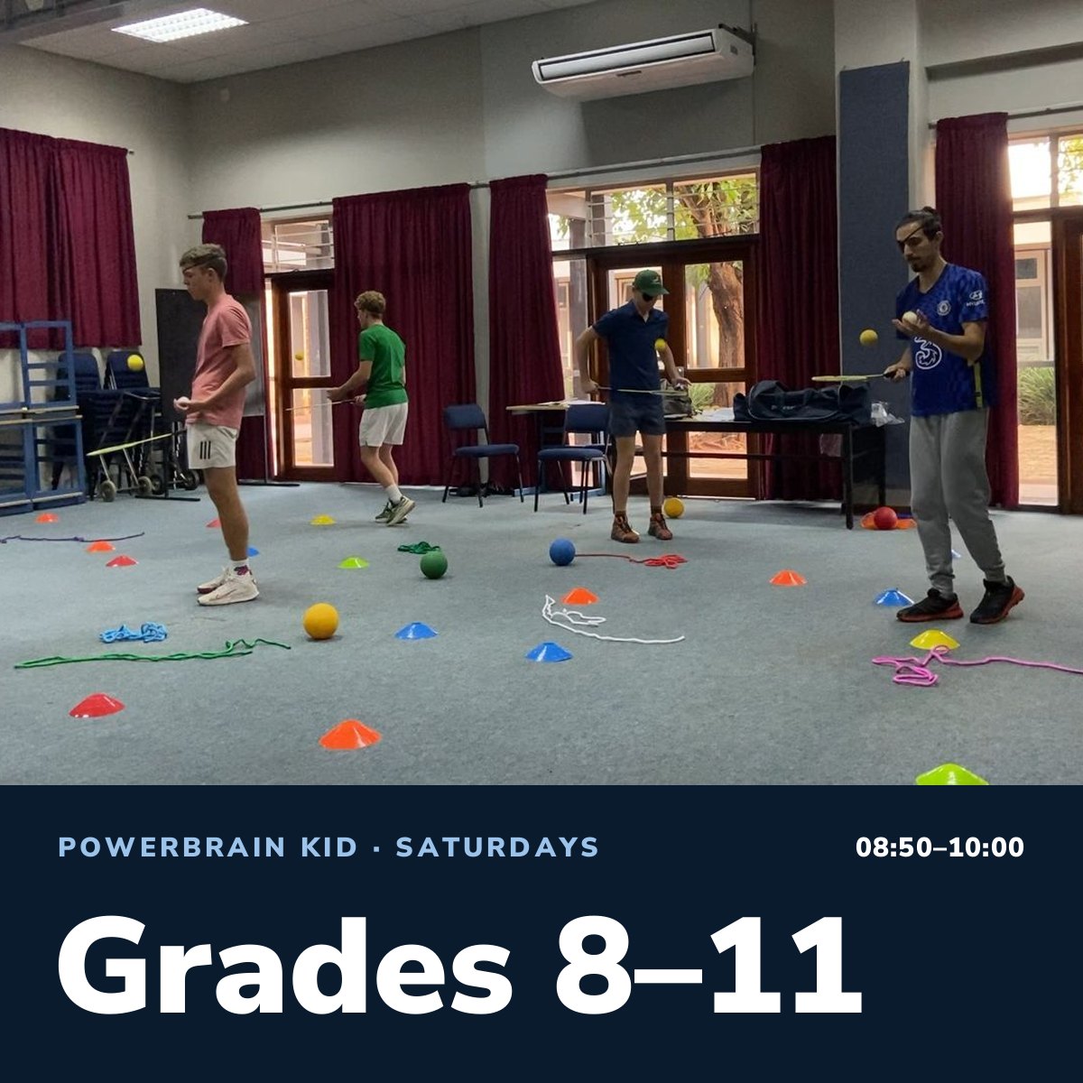 Powerbrain Kid, Grades 8–11, Saturdays 08:50–10:00